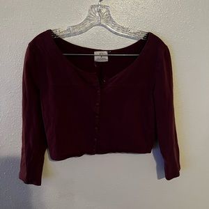 Button crop top
